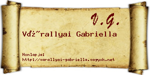 Várallyai Gabriella névjegykártya